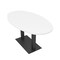 Skutchi Designs Boval Conference Table With Power Unit, 36 in W, 60 in L, White HAR-BOVL-36X60-DOU.BK-W960-NA - alternate 1