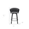 Homeroots 26" Gray and Black Faux Leather Counter Height Swivel Bar Chair 534419 - alternate 7