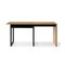 Homeroots 63" Natural and Black Wood and Metal Writing Desk 543780 - alternate 1
