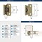 Amerock 1/4in 6mm Overlay Single Demountable Partial Wrap Golden Champagne Cabinet Hinge, 1 Pair BPR8715BBZ - alternate 3