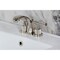 Kingston Brass Widespread Bathroom Faucet with Knurled Handle and Brass Pop-Up, Polished Nickel KS4946KNL - alternate 4