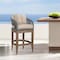 Armen Living Orbit Outdoor Patio 26in Counter Stool in Weathered Eucalyptus Wood with Gray Rope LCORBAEUCTP26 - alternate 4