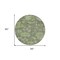 Homeroots 8' Fern Green And Olive Green Round Floral Washable Indoor Outdoor Area Rug 604122 - alternate 7