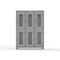 Strong Hold Ventilated 14 GA Double-Tier Locker - 6 Compartments 4.66-6H-18-2T-L - alternate 3