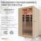 Saunaspa Infrared Cabin Sauna, Canadian Hemlock Wood, Low EMF Heating Panels, Chromotherapy, Glass Door MNSC0022-2P - alternate 6