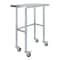 Amgood 18in D x 30in L Stainless Steel Open Base Table, 3in Casters AMG WT-1830-RCB-WHEELS-Z - alternate 1
