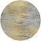 Homeroots 8' Gold Gray And Charcoal Round Abstract Washable Indoor Outdoor Area Rug 587166 - alternate 5