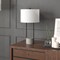 Homeroots 27" Gray and Black Concrete Table Lamp With White Drum Shade 524366 - alternate 4
