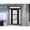 Vdomdoors Front Exterior Prehung FiberGlass Door Frosted Glass / Manux 8552 Matte Black / 2 Sidelight and Tra MANUX8552EXD-BLK-W14+30+14 x H80+14-RH - alternate 4