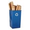 Rubbermaid Commercial 50 gal Square Recycling Bin, Satin Alum/Satin Alum, Plastic FG395973BLUE - alternate 2