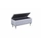 Homeroots 38in Silver Faux Leather Storage Bench With Flip Top 302893 - alternate 5
