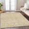 Homeroots 3' X 5' Gold And Beige Damask Washable Indoor Outdoor Area Rug 595145 - alternate 4