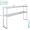 Amgood 12 in. x 60 in.  Stainless Steel Double Deck Over Shelf AMG DOS-1260 - alternate 4