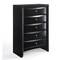 Homeroots 32" Black Solid Wood Five Drawer Standard Chest 376971 - alternate 3