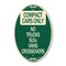 Signmission Compact Cars Only - No Trucks SUVs Vans Cross, 12 In X 18 In Architectural, Heavy Gauge Aluminum A-OV-G-1218-24247 - alternate 1
