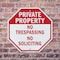 Signmission Private Property No Trespassing No, 10 inch X 10 inch, Aluminum Metal Signs, 2PK OC-A-2PACK-10-140 - alternate 4