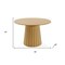 Homeroots 46" Brown Solid Wood Pedestal Base Round Top Dining Table 721006 - alternate 3