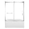 Kingston Brass 60" Acrylic Alcove Left-Hand Drain Tub with Right Sliding Tub Door, White/Polished Chrome KVTAP603222L1 - alternate 1