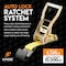 Xpose Safety Ratchet Straps Heavy Duty, 2 In x 27 FT Tie Down Straps Ratchet Operated with Flat Hooks RTD227-FH-1-X - alternate 3