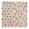 Andova Tiles Pixie Moka Brown 3/4-in. Penny Round Fabric Look Matte Glass Wall & Floor Mosaic Tile ANDPIX224 - alternate 1