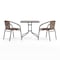 Flash Furniture Square Table Set, Aluminum, Glass, Metal, Plastic, Rattan, Clear TLH-073SQ-037BN2-GG - alternate 5