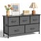 Simple Deluxe 5 Drawers Dresser for Bedroom, Wide Chest of Drawers, Storage Organizer Units with Fabric Bins for 3A88HKCABT5GRY - alternate 1