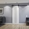 Sartodoors Barn Door 28 x 96 inches, BASIC 4906 White with Black Glass, 6.6FT Rail Track Hardware Set, Solid BASIC4906BD-B-WS-2896 - alternate 2