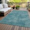 Homeroots 10' X 14' Teal Blue Washable Indoor Outdoor Area Rug 598865 - alternate 5