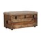 Homeroots 35in Beige and Brown Tufted Genuine Leather and Solid Wood Upholstered Storage Bench With Flip Top 723832 - alternate 6