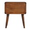 Homeroots 20" Brown Solid Wood Two Drawer Nightstand 651856 - alternate 6
