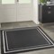 Homeroots 5' Black And Ivory Square Indoor Outdoor Area Rug 545943 - alternate 4