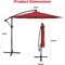 Simple Deluxe 10ft Offset Umbrella Cantilever Patio Hanging Umbrella Outdoor Market Umbrella with Crank and Cross LGBRLAOFFSET10RED - alternate 4