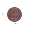 Homeroots 8' Pink And Brick Red Round Damask Washable Indoor Outdoor Area Rug 605099 - alternate 5