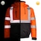 Dome75 Hi-Vis Bomber Jacket, Polyester, Class ANSI/ISEA 107-2020 Class 3 Type R, HiVis Orange/Black Bottom DJB3832 - alternate 3