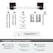 Amerock Glacio Clear/Oil-Rubbed Bronze Contemporary 8 in. 203 mm Towel Bar BH36065CORB - alternate 2