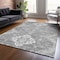 Homeroots 3' X 5' Gray And Ivory Medallion Washable Indoor Outdoor Area Rug 589038 - alternate 7
