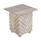 Homeroots 24" White Distressed Solid Wood Square End Table 571194 - alternate 4