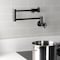 Kingston Brass Wall Mount Pot Filler Faucet with Knurled Handle, Oil Rubbed Bronze KS4105RKX - alternate 3