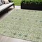 Homeroots 5' X 8' Sage Ivory And Teal Blue Geometric Washable Indoor Outdoor Area Rug 612167 - alternate 1