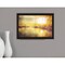 Homeroots Yellow Sunset Boats In Marina Black Framed Print Wall Art 529609 - alternate 3