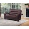 Homeroots 56in Brown And Dark Brown Faux Leather Love Seat 329512 - alternate 4
