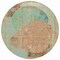 Homeroots 8' Teal Blue And Copper Round Abstract Washable Indoor Outdoor Area Rug 615718 - alternate 4