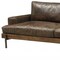 Homeroots 95" Chocolate Top Grain Leather Sofa With Black Legs 318816 - alternate 3