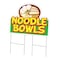 Signmission Noodle Bwls Die Cut Yard Sign & Stake outdoor plastic coroplast window, C-DC-2436-DS-Noodle Bwls19 C-DC-2436-DS-Noodle Bwls19 - alternate 1