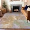 Homeroots 3' X 5' Rust And Lavender Abstract Washable Indoor Outdoor Area Rug 615620 - alternate 4