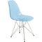 Leisuremod Bristol 5-Piece Modern Dining Set: Round MDF Table & 4 Eiffel Plastic Chairs with Chrome Legs, 5PK BTBL-35BL-CR19TBU4 - alternate 5