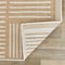 World Rug Gallery Contemporary Stripe Weather Resistant Reversible Indoor/Outdoor Rug 2 ft x 7 ft Natural WR113NATURAL2X7 - alternate 4