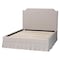 Baxton Studio Ronelyn Platform Bed with Pleated Skirt - Fabric Upholstered Bed Frame with Panel Headboard, Queen 270-14833-ZORO - alternate 5