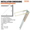 Vevor Folding Attic Ladder Aluminum Adjustable Portable Loft Stairs Ceiling A7 - alternate 5