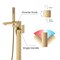Kibi Cube Floor Mount Tub Filler, Hand Shower - Brushed Brass KTF302BB - alternate 6